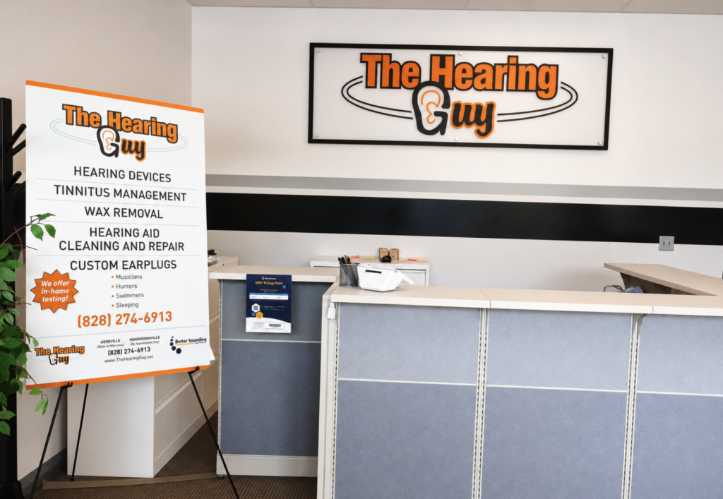 The Hearing Guy clinic office front desk in Asheville, NC